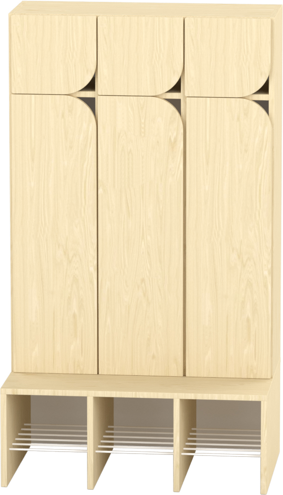 Ajtó - nagy Komfort gyermeköltözőhöz, 80,3x25,6 cm - íves, juhar